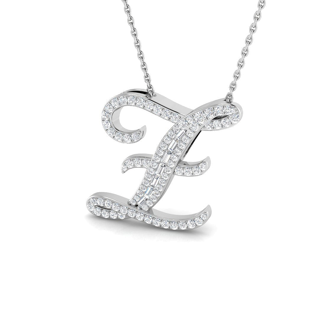 Initials Diamond Ring 0.4ct – SP5504-Z – 18k White Gold