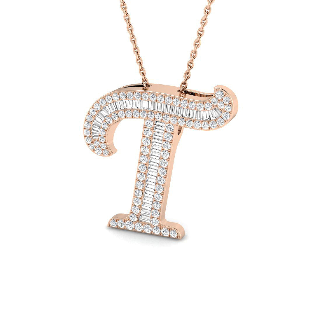 Initials Diamond Ring 0.48ct–1.01ct – SP5002-T – 18k Rose Gold