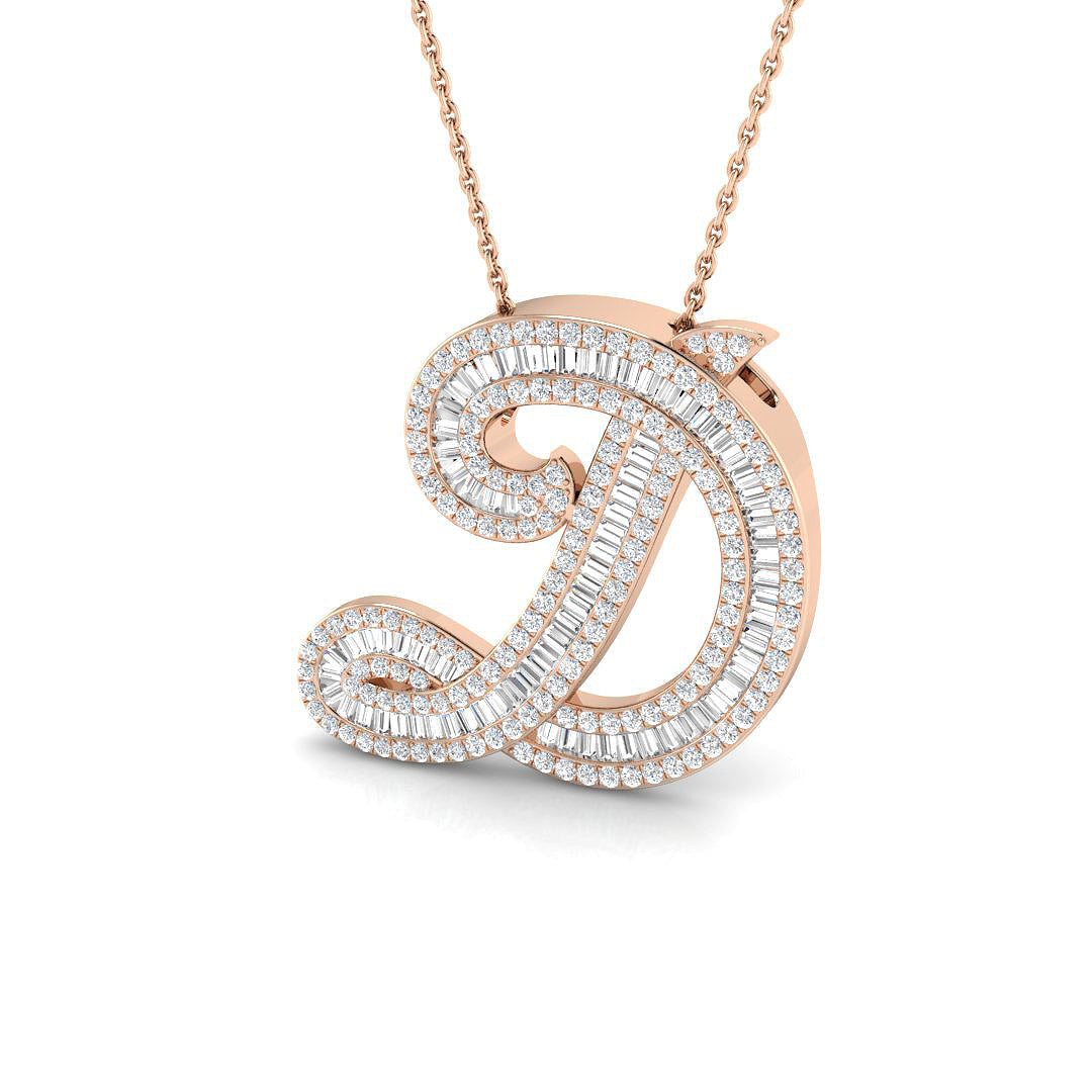 Initials Diamond Ring 1.04ct–1.93ct – SP5517-D – 18k Rose Gold