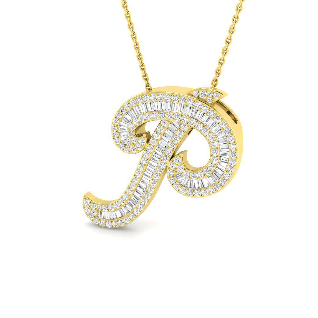 Initials Diamond Ring 0.9ct–1.46ct – SP5517-P – 18k Yellow Gold