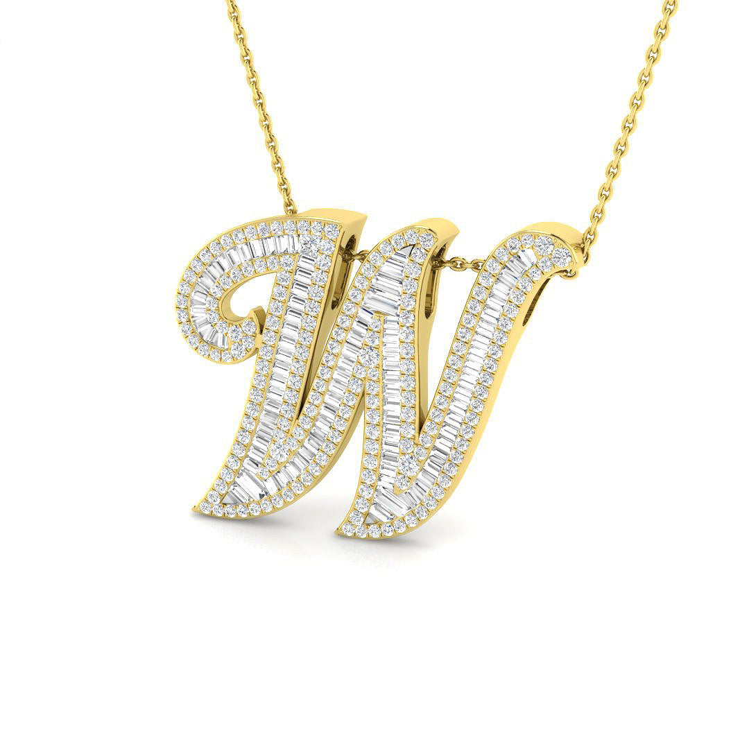 Initials Diamond Ring 1.39ct – SP5517-W – 18k Yellow Gold