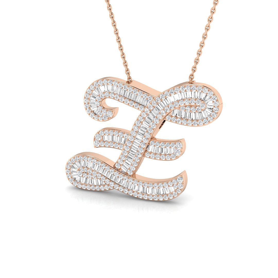 Initials Diamond Ring 1.21ct–2.18ct – SP5517-Z – 18k Rose Gold