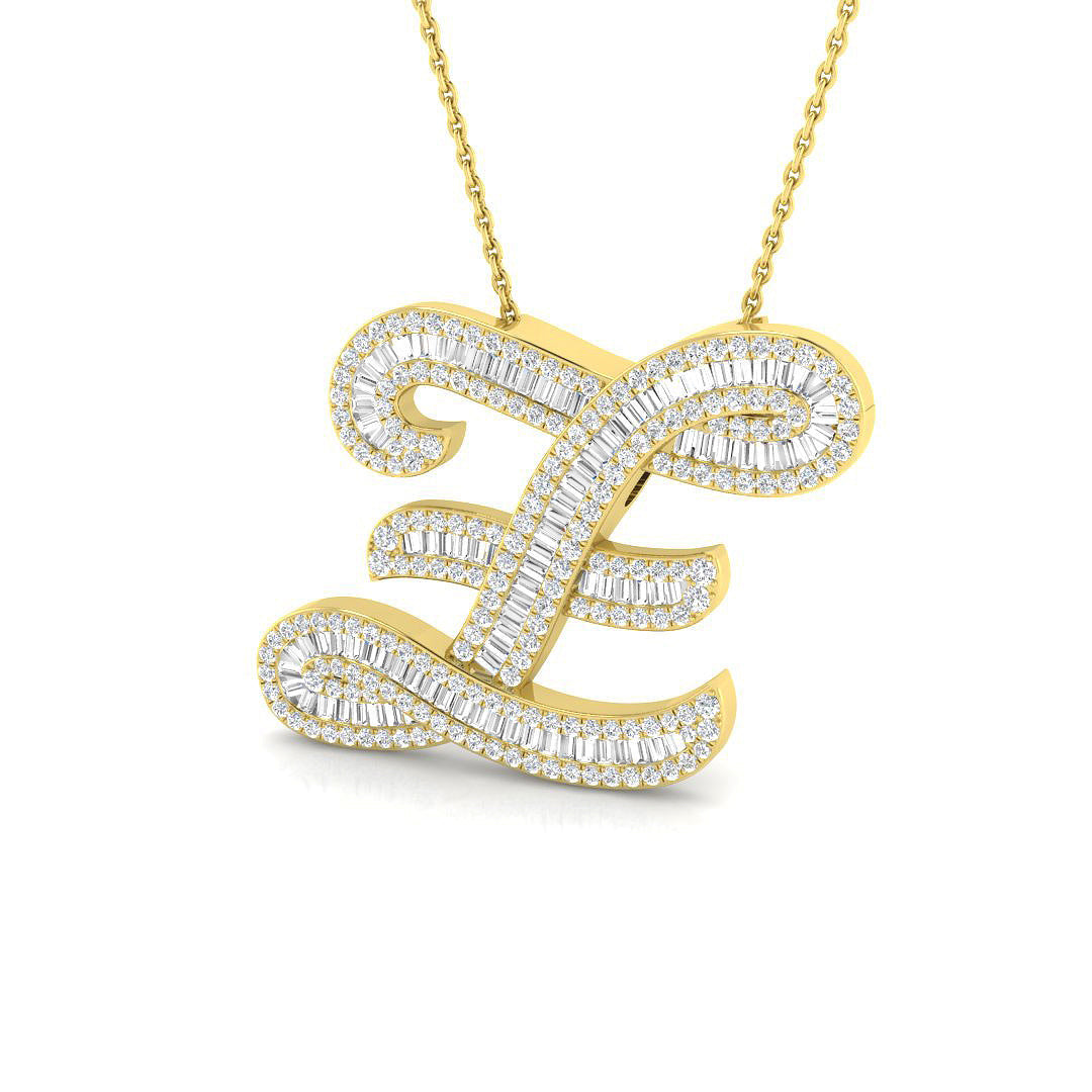 Initials Diamond Ring 1.21ct–2.18ct – SP5517-Z – 18k Yellow Gold
