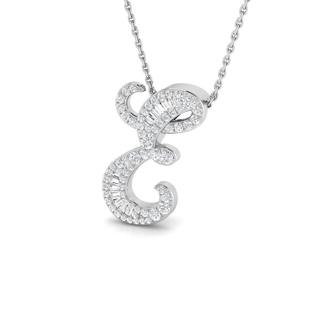 Initials Diamond Ring 0.34ct – SP5543-E – 18k White Gold