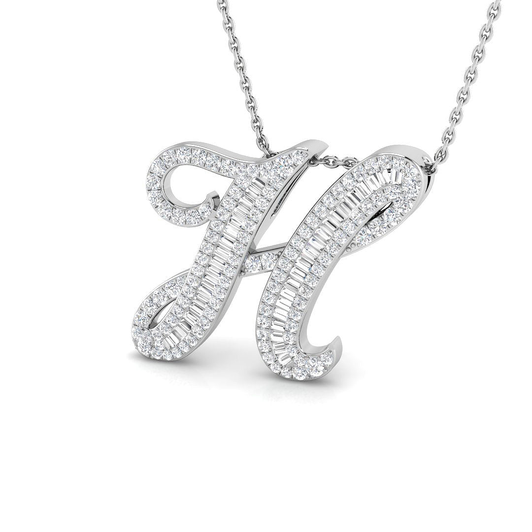 Initials Diamond Ring 0.64ct – SP5543-H – 18k White Gold