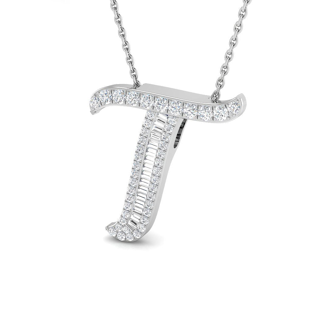Initials Diamond Ring 0.32ct – SP5543-T – 18k White Gold