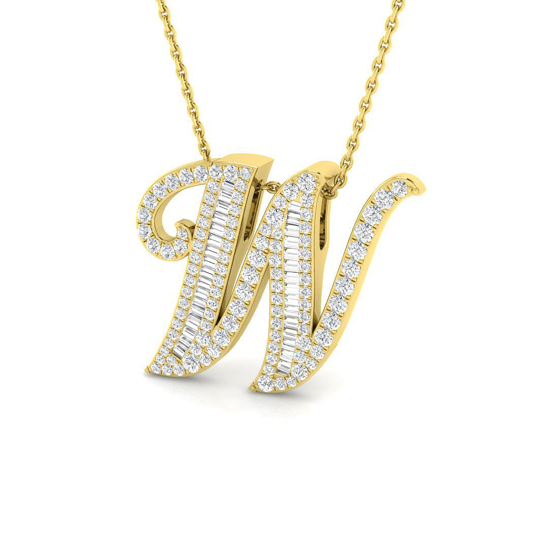 Initials Diamond Ring 0.75ct – SP5543-W – 18k Yellow Gold