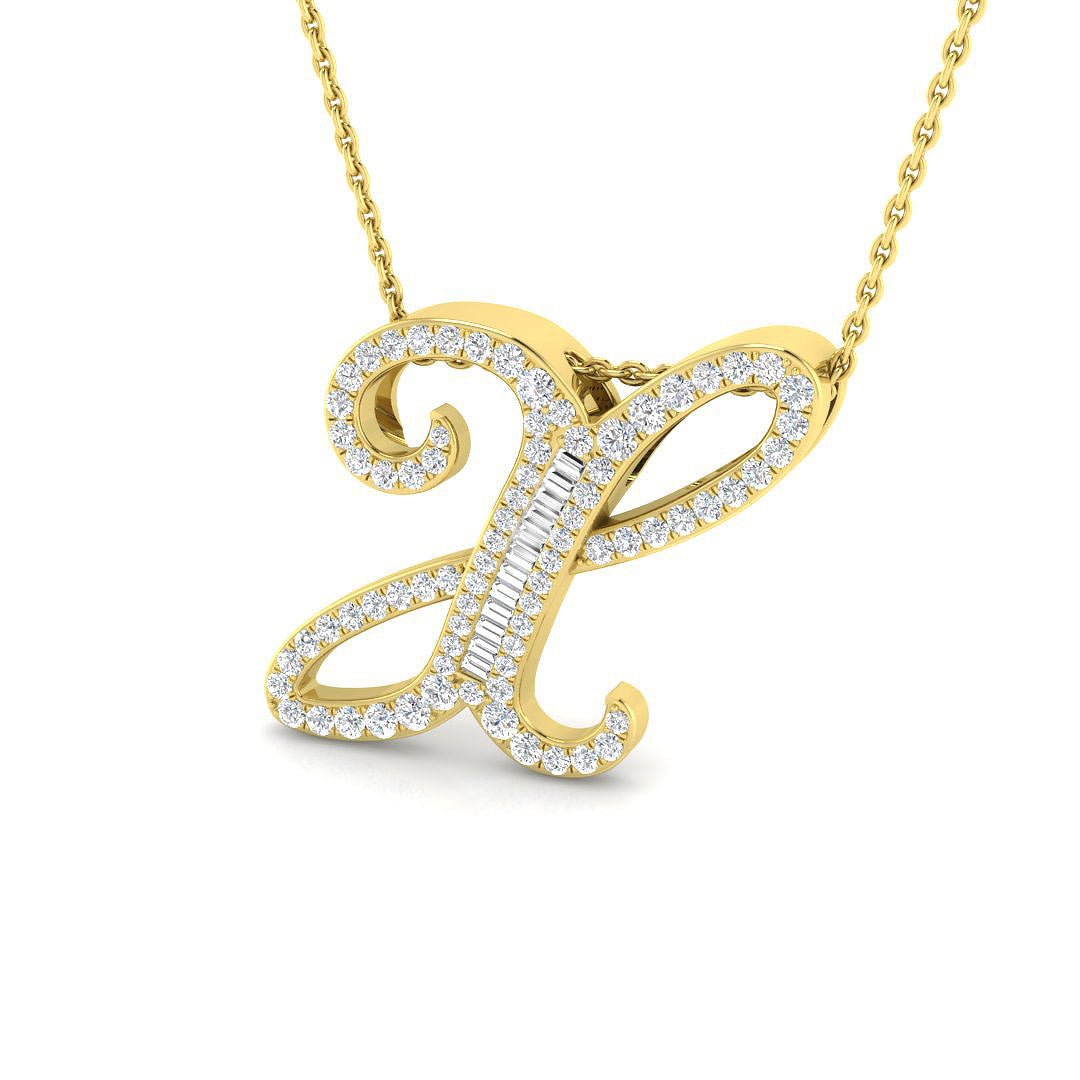 Initials Diamond Ring 0.55ct – SP5543-X – 18k Yellow Gold