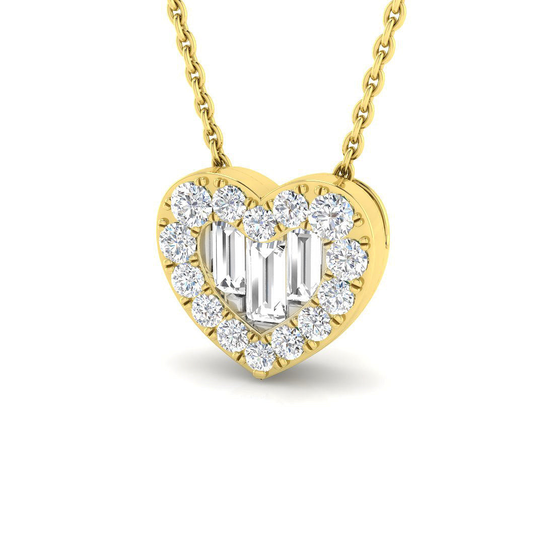 Heart Diamond Ring 0.48ct–0.67ct – SP4955 – 18k Yellow Gold