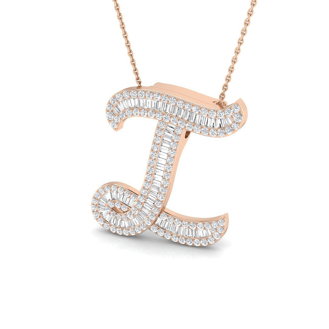 Initials Diamond Ring 0.87ct–1.43ct – SP5517-I – 18k Rose Gold