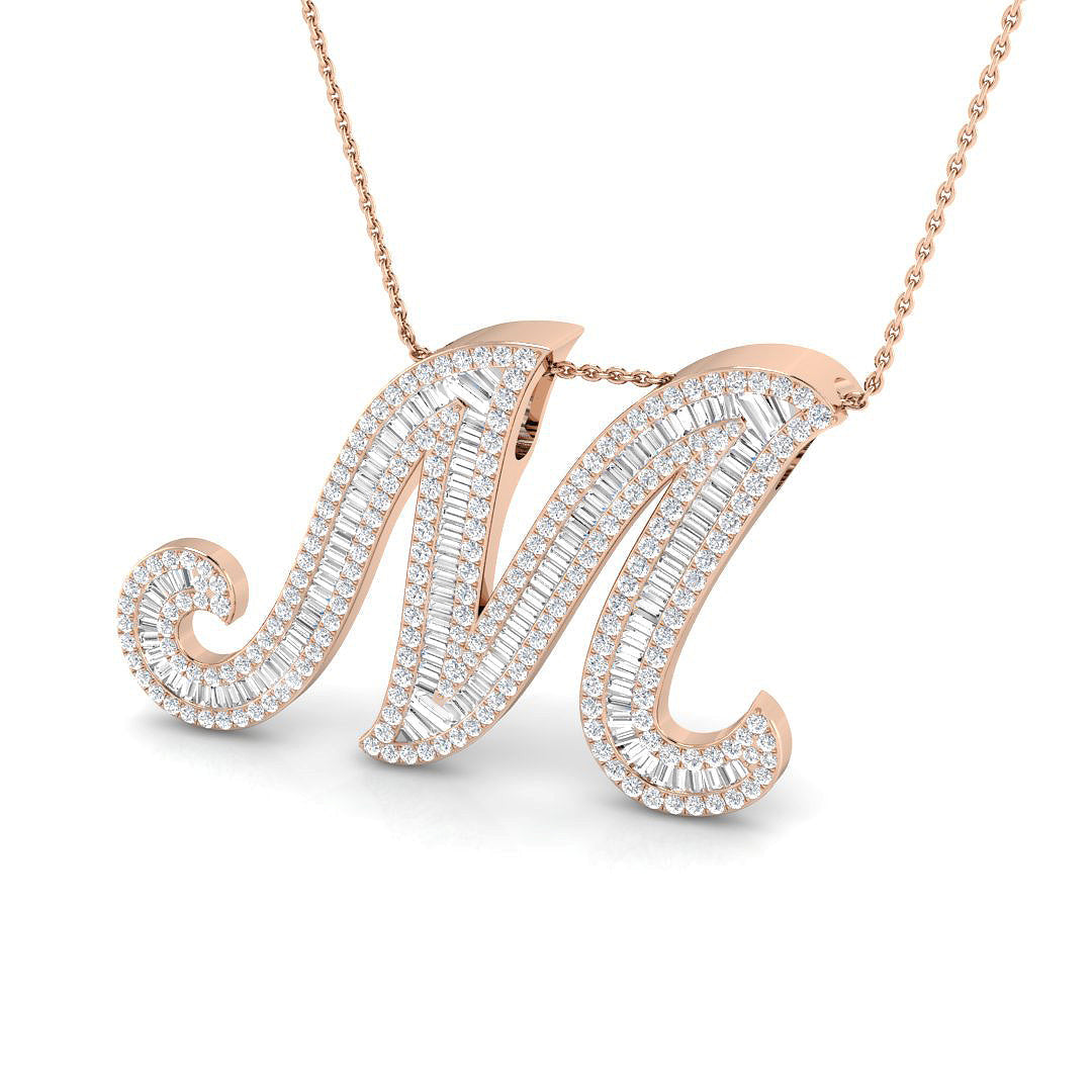 Initials Diamond Ring 1.43ct–2.34ct – SP5517-M – 18k Rose Gold