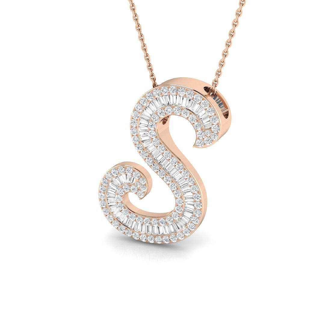 Initials Diamond Ring 0.64ct–1.13ct – SP5517-S – 18k Rose Gold