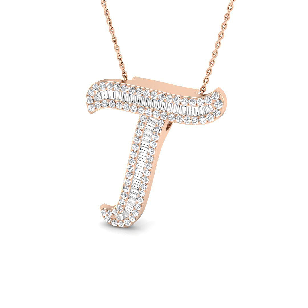 Initials Diamond Ring 1.12ct – SP5697-T – 18k Rose Gold