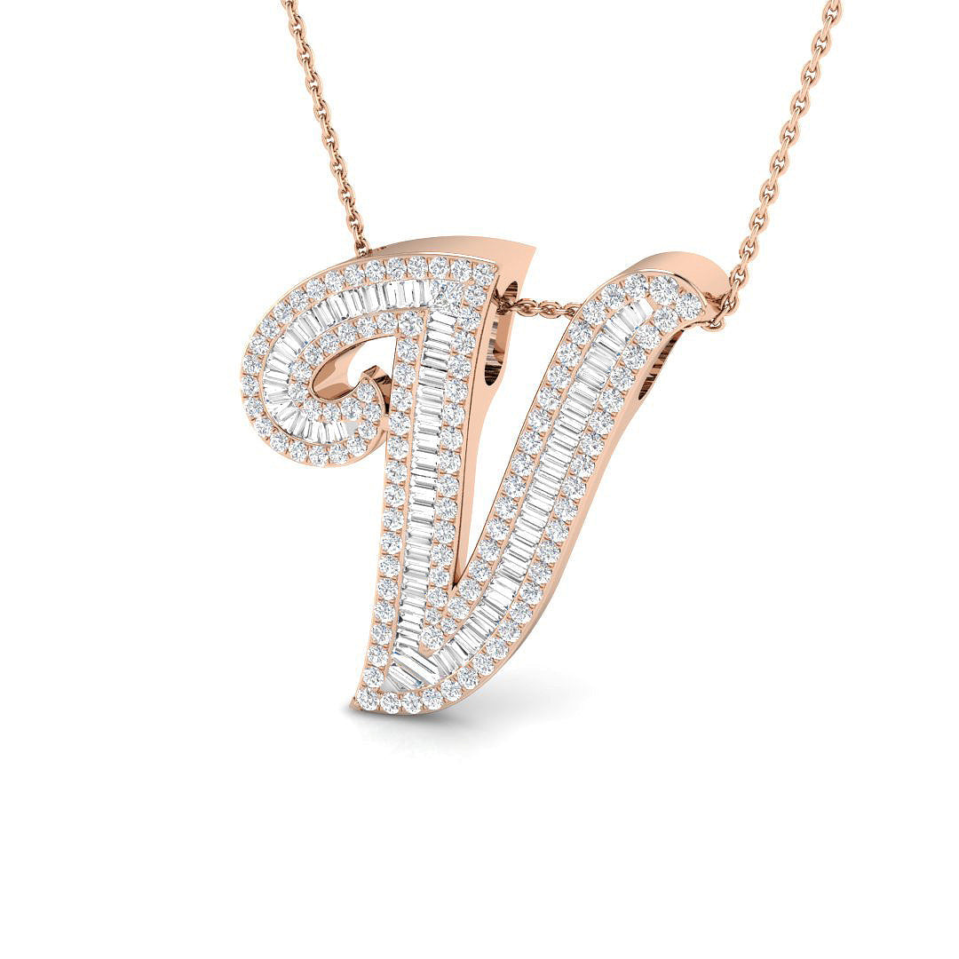 Initials Diamond Ring 1.6ct – SP5697-V – 18k Rose Gold
