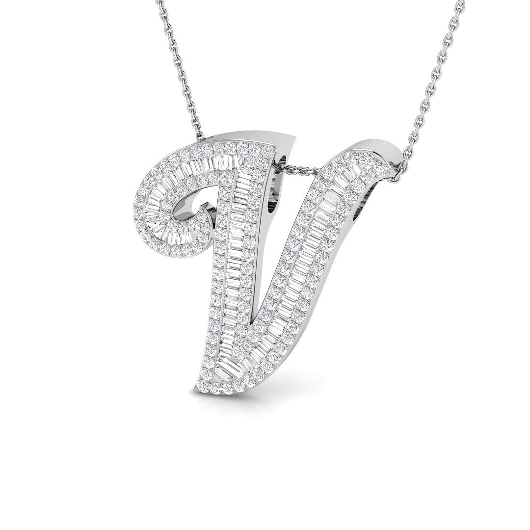 Initials Diamond Ring 1.6ct – SP5697-V – 18k White Gold