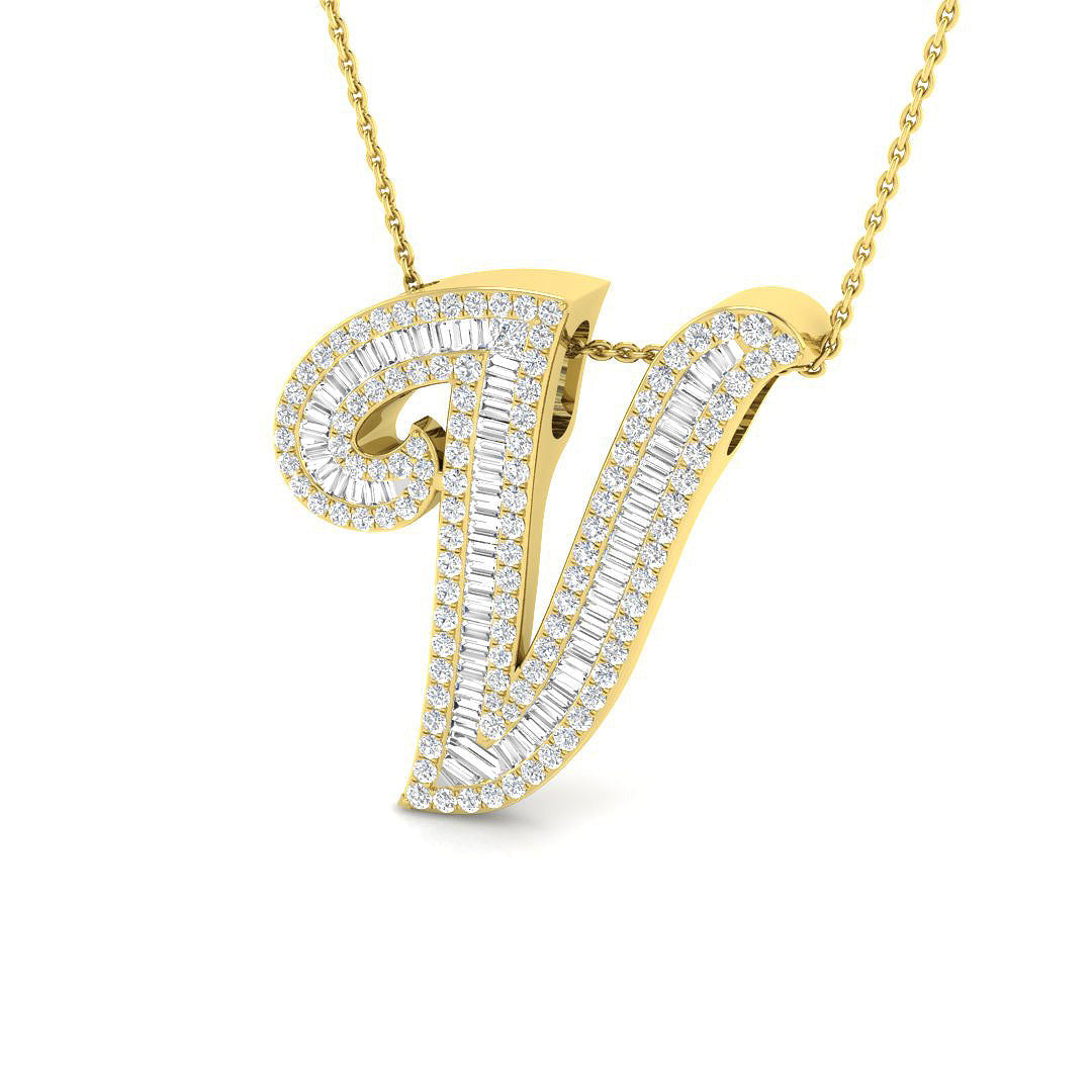 Initials Diamond Ring 1.6ct – SP5697-V – 18k Yellow Gold