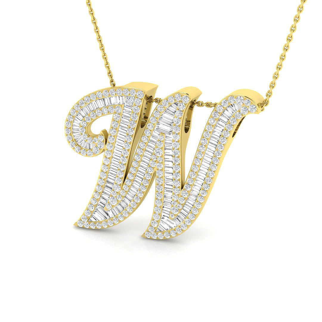 Initials Diamond Ring 2.43ct – SP5697-W – 18k Yellow Gold