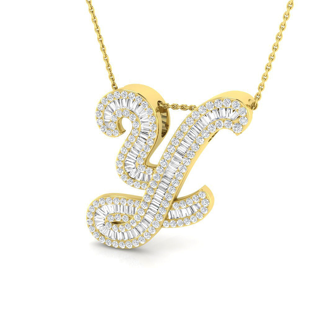 Initials Diamond Ring 0.87ct–1.7ct – SP5517-Y – 18k Yellow Gold