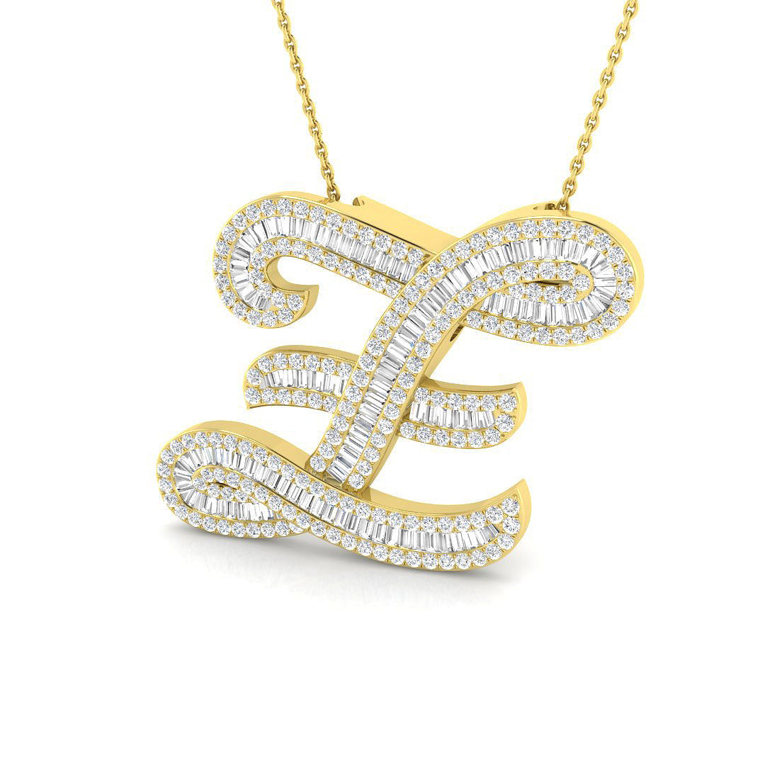 Initials Diamond Ring 1.21ct–2.18ct – SP5517-Z – 18k Yellow Gold
