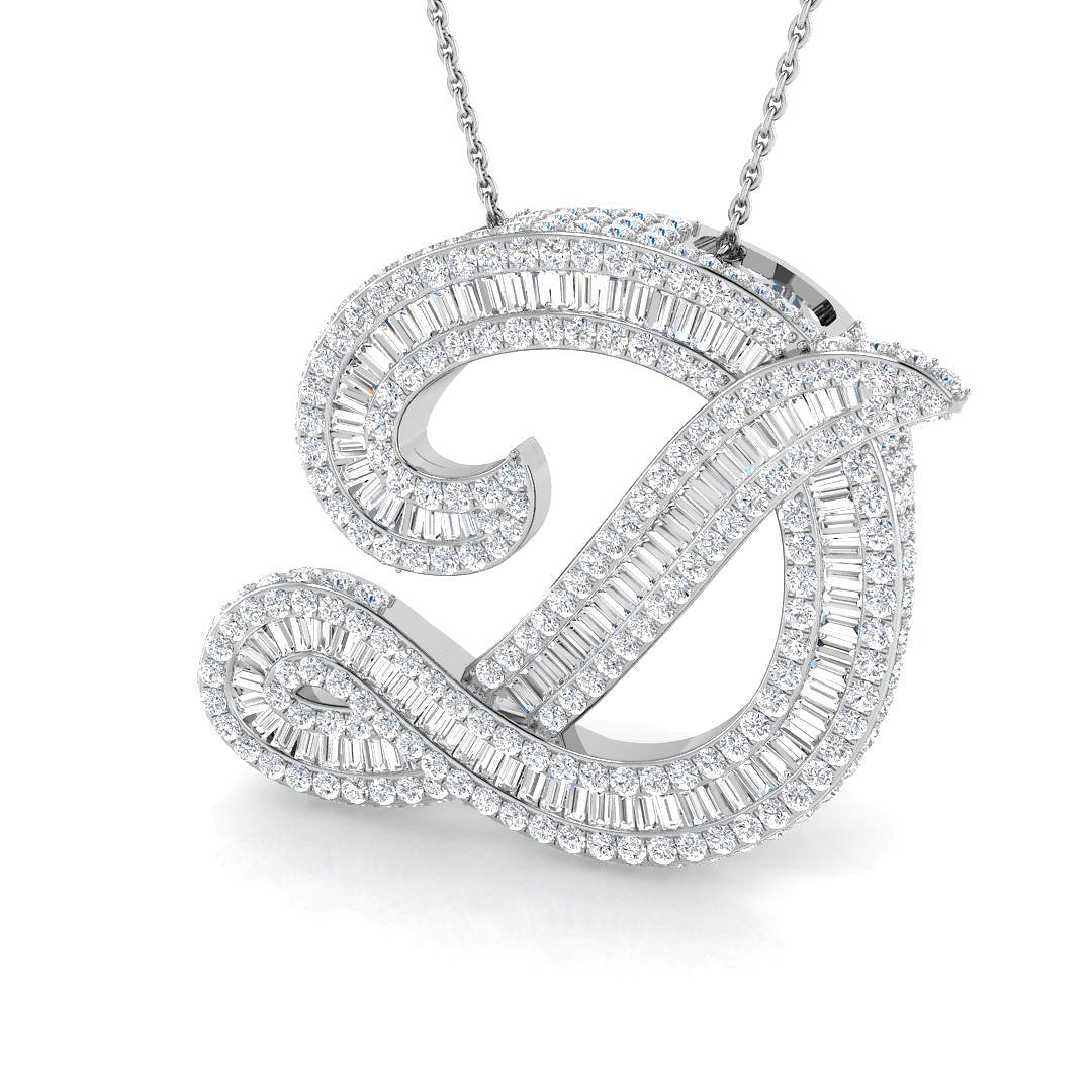 Initials Diamond Ring 3.47ct – SP5704-D – 18k White Gold