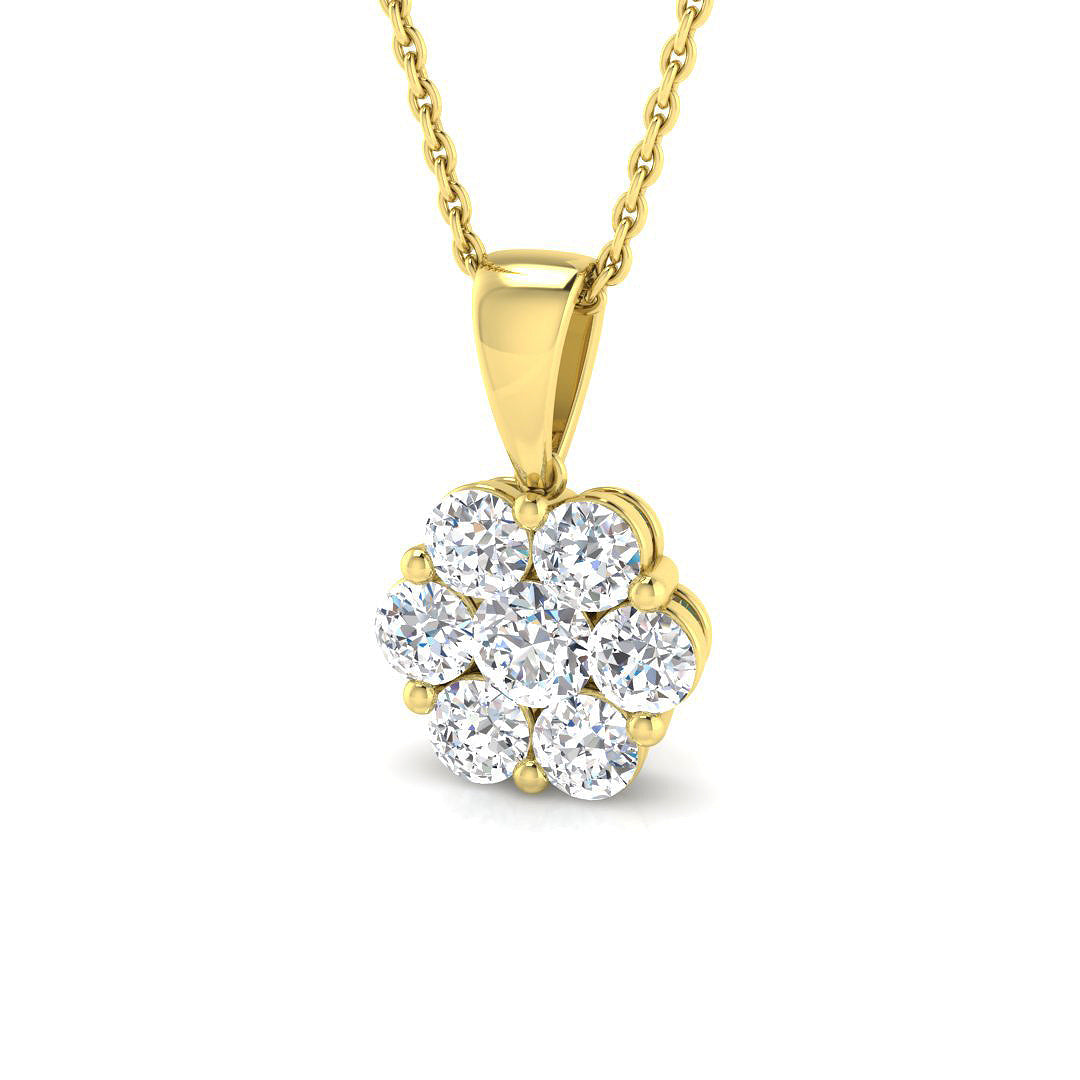 Cluster Diamond Ring 0.23ct–1.0ct – SP4123 – 18k Yellow Gold