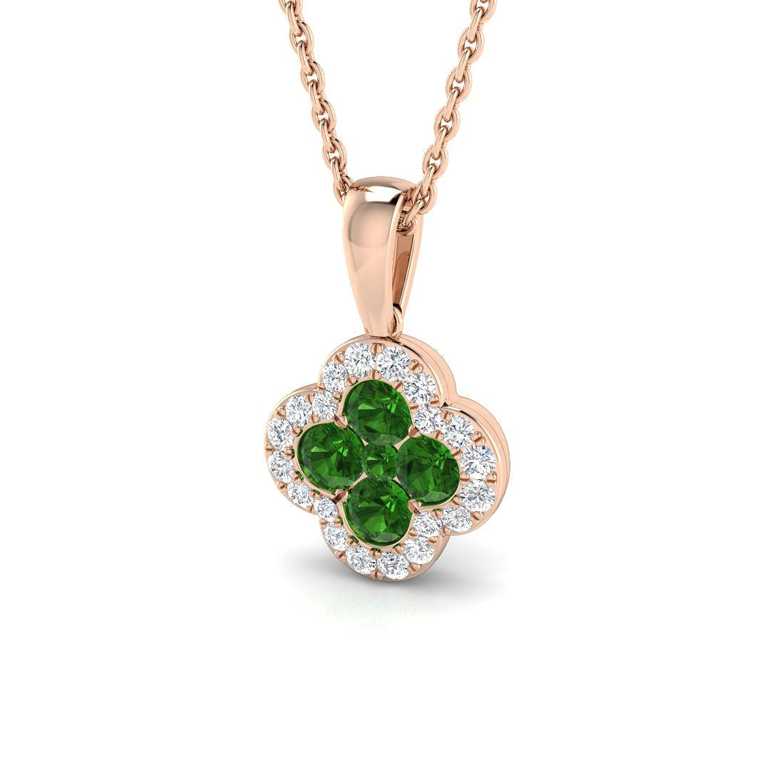 Tsavorite Diamond Ring 0.55ct – SP5781~TS – 18k Rose Gold