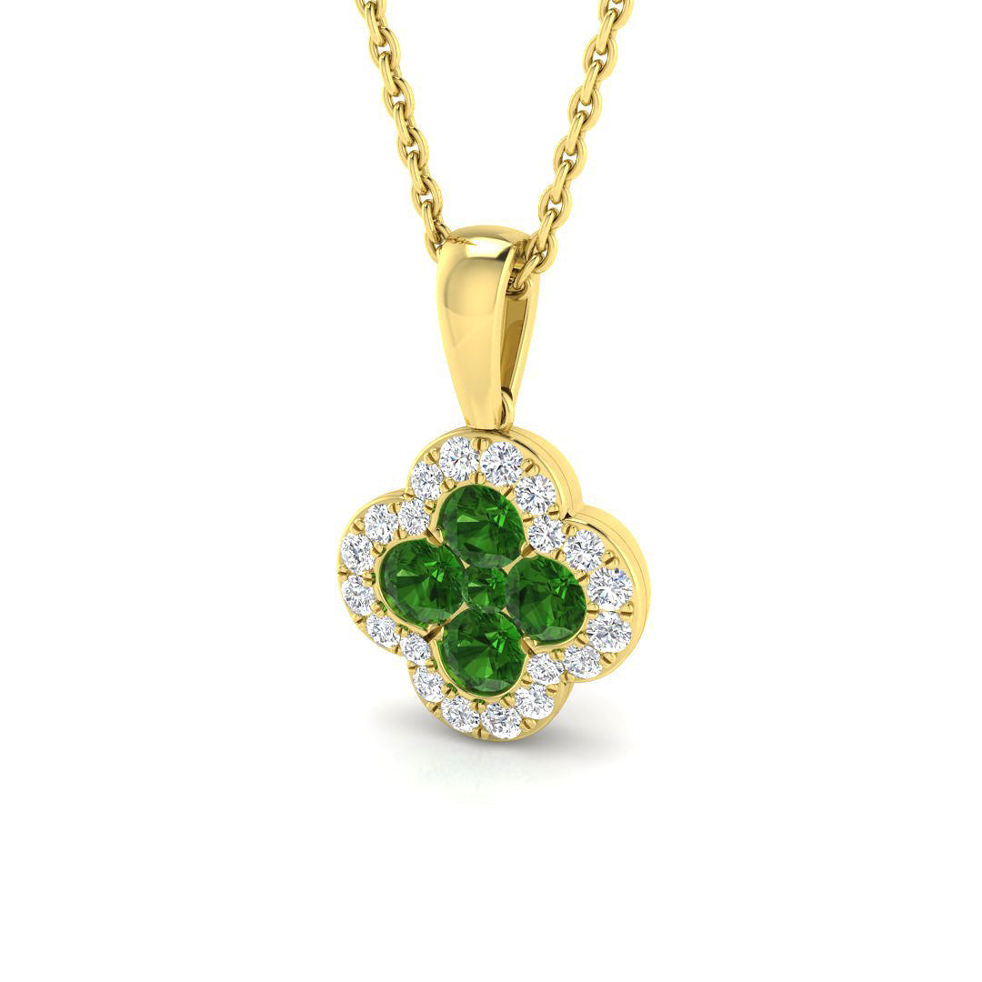 Tsavorite Diamond Ring 0.55ct – SP5781~TS – 18k Yellow Gold
