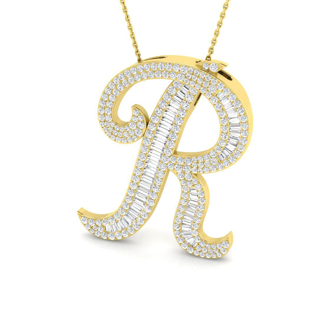 Initials Diamond Ring 2.3ct – SP5867-R – 18k Yellow Gold