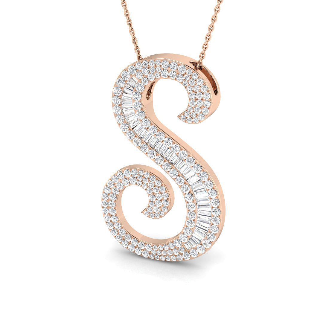 Initials Diamond Ring 1.1ct–1.8ct – SP5867-S – 18k Rose Gold