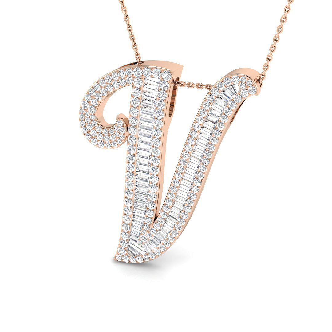 Initials Diamond Ring 2.67ct – SP5867-V – 18k Rose Gold