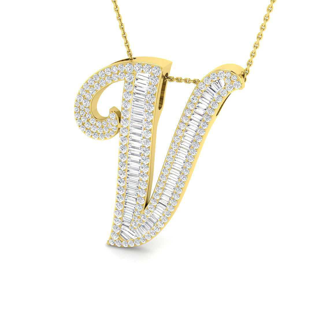 Initials Diamond Ring 2.67ct – SP5867-V – 18k Yellow Gold