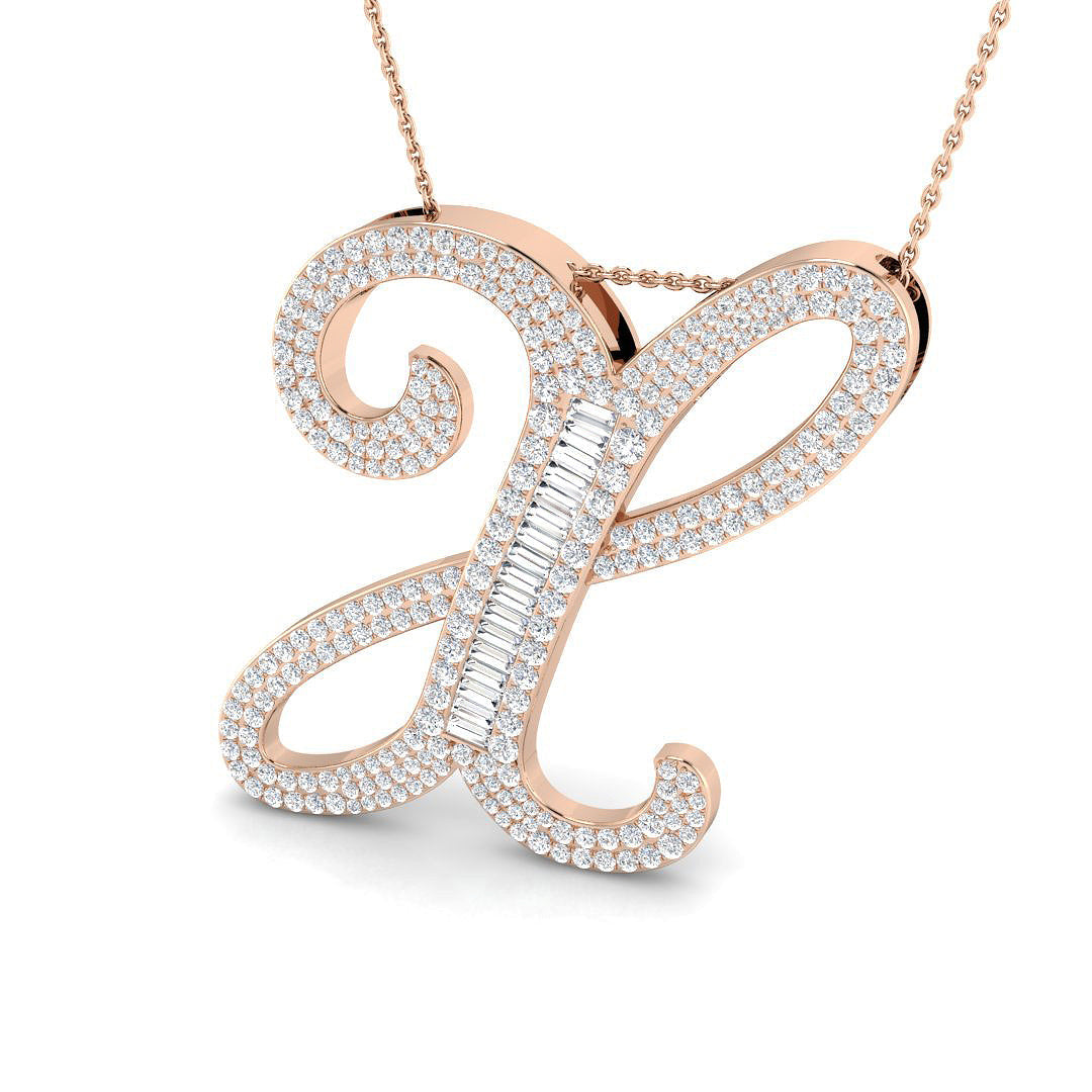 Initials Diamond Ring 1.89ct–2.54ct – SP5867-X – 18k Rose Gold