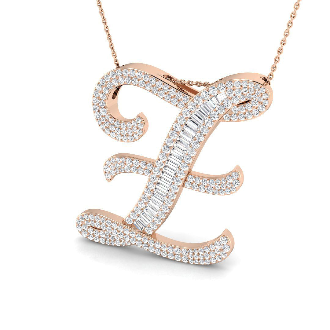 Initials Diamond Ring 2.3ct–2.87ct – SP5867-Z – 18k Rose Gold