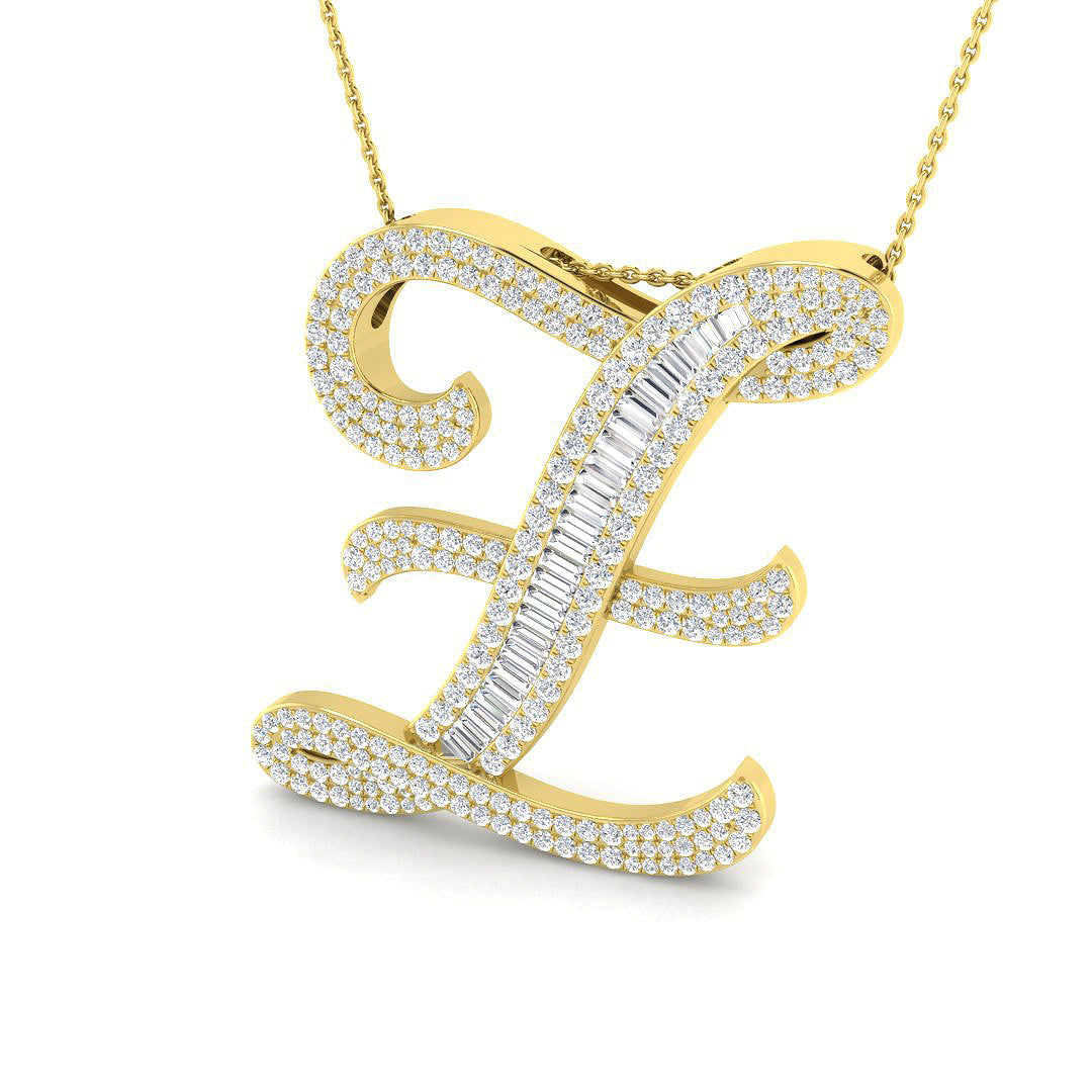 Initials Diamond Ring 2.3ct–2.87ct – SP5867-Z – 18k Yellow Gold