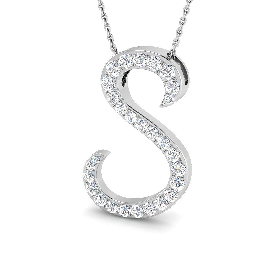 Initials Diamond Ring 0.7ct – SP5889 – 18k White Gold
