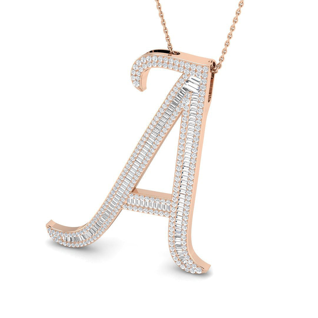 Initials Diamond Ring 1.67ct–2.47ct – SP5948-A – 18k Rose Gold