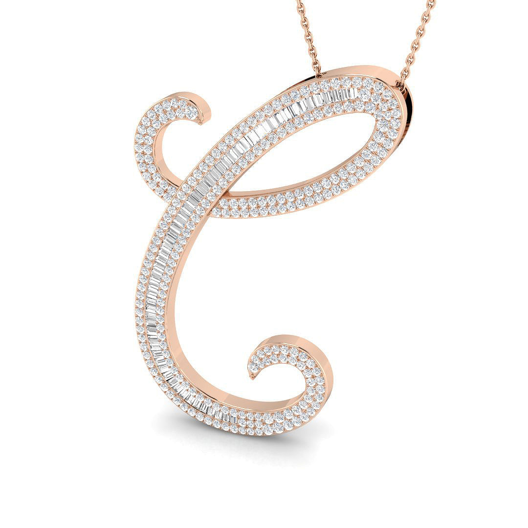 Initials Diamond Ring 1.47ct–2.21ct – SP5948-C – 18k Rose Gold