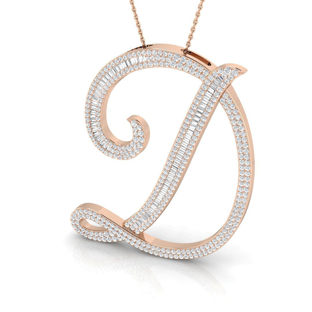 Initials Diamond Ring 1.99ct–2.71ct – SP5948-D – 18k Rose Gold