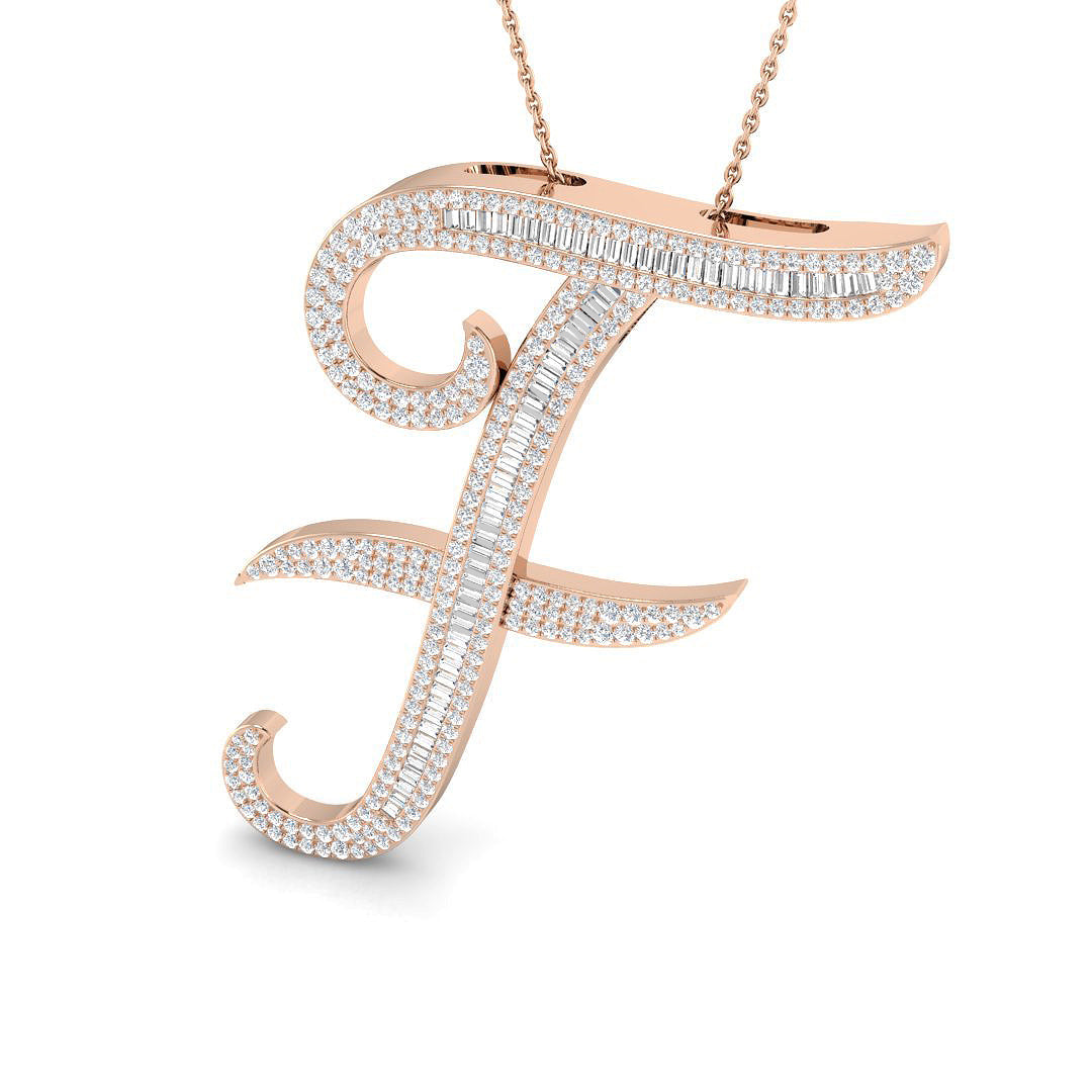 Initials Diamond Ring 1.45ct–2.29ct – SP5948-F – 18k Rose Gold