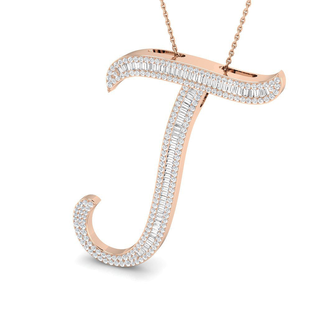 Initials Diamond Ring 1.24ct–1.97ct – SP5948-J – 18k Rose Gold