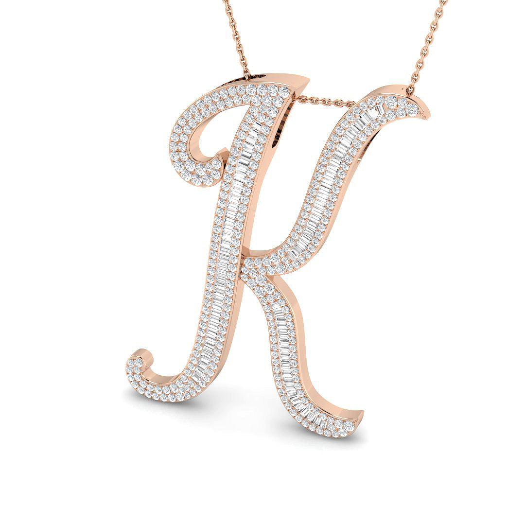 Initials Diamond Ring 1.52ct–2.4ct – SP5948-K – 18k Rose Gold