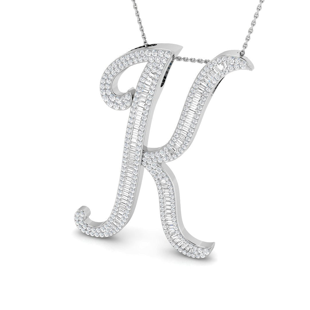 Initials Diamond Ring 1.52ct–2.4ct – SP5948-K – 18k White Gold