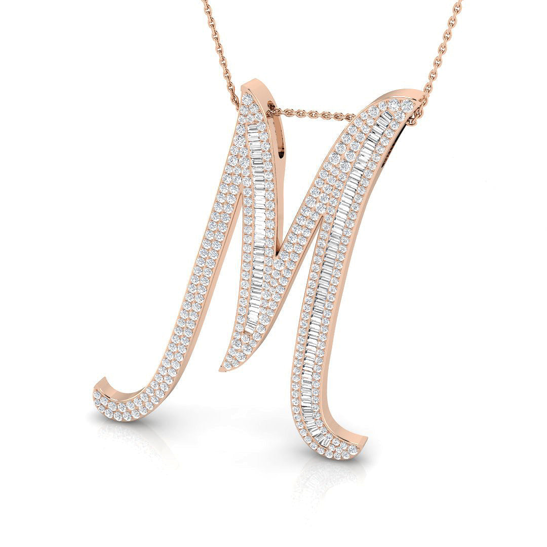 Initials Diamond Ring 1.75ct–2.5ct – SP5867-M – 18k Rose Gold
