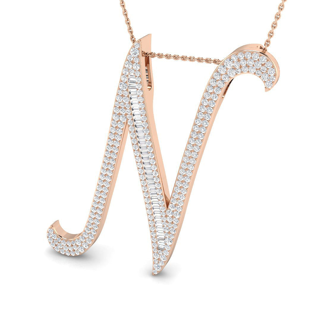 Initials Diamond Ring 0.38ct–2.0ct – SP5543-N – 18k Rose Gold