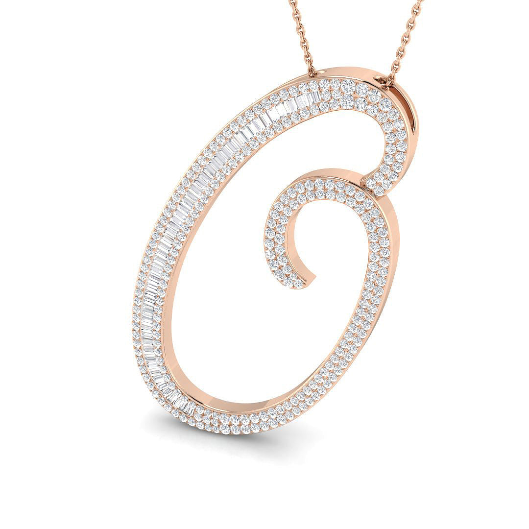 Initials Diamond Ring 0.42ct–2.05ct – SP5543-O – 18k Rose Gold