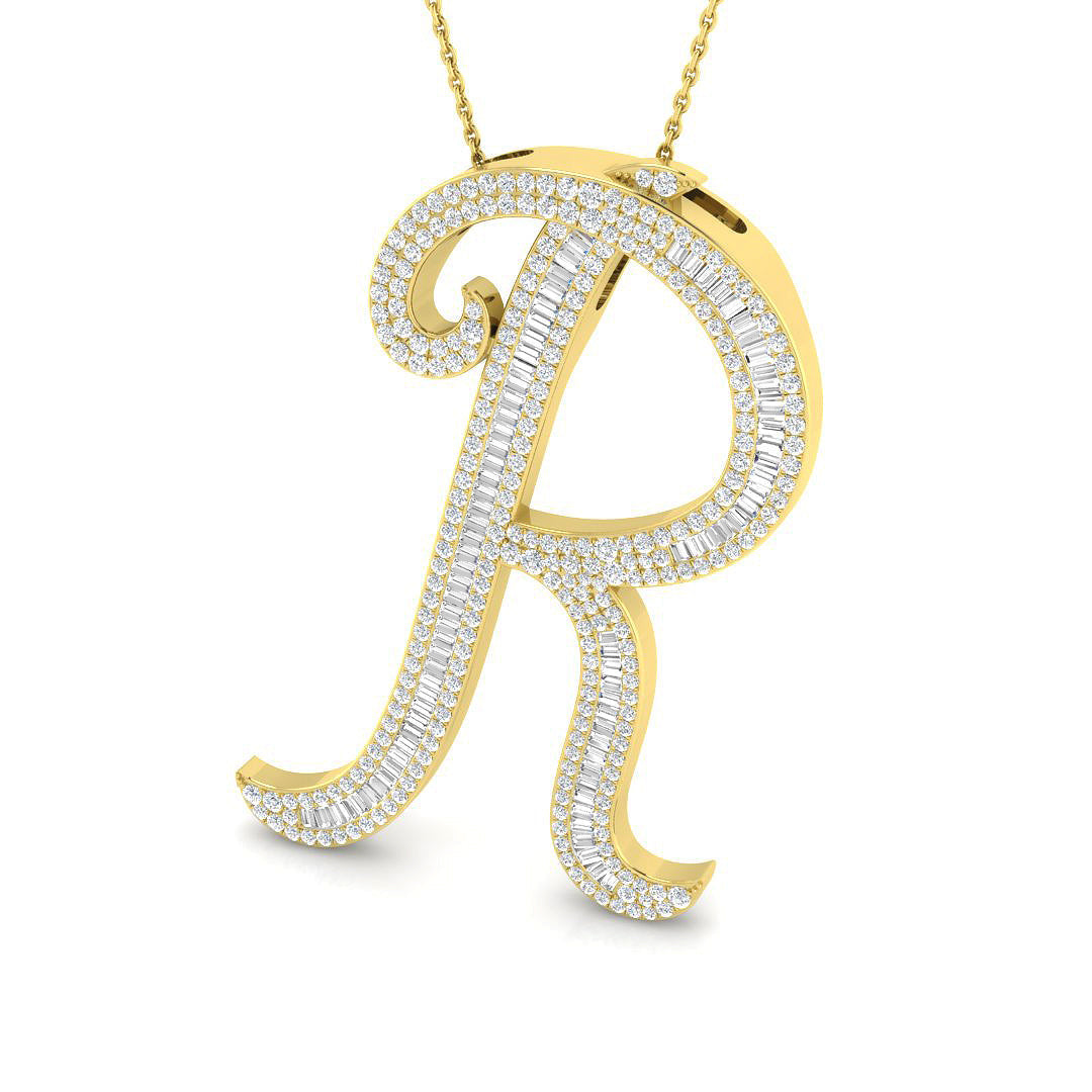 Initials Diamond Ring 1.73ct–2.45ct – SP5948-R – 18k Yellow Gold