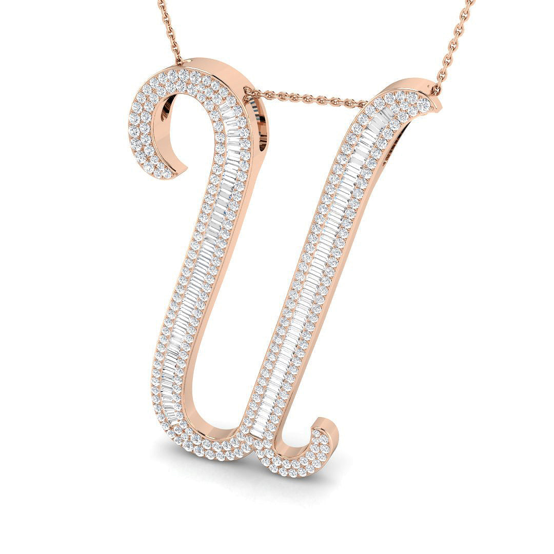 Initials Diamond Ring 0.49ct–2.7ct – SP5543-U – 18k Rose Gold