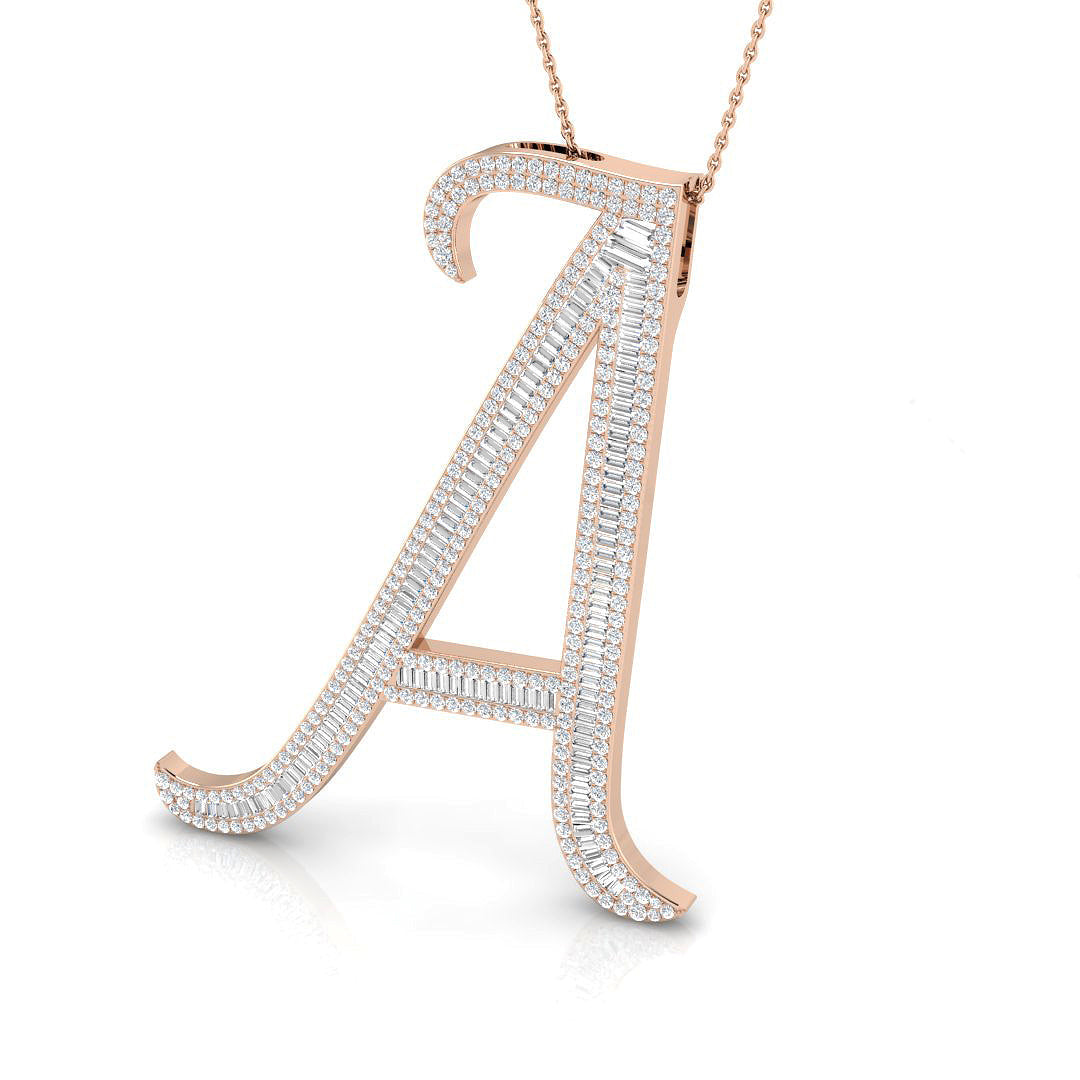 Initials Diamond Ring 1.67ct–2.47ct – SP5948-A – 18k Rose Gold