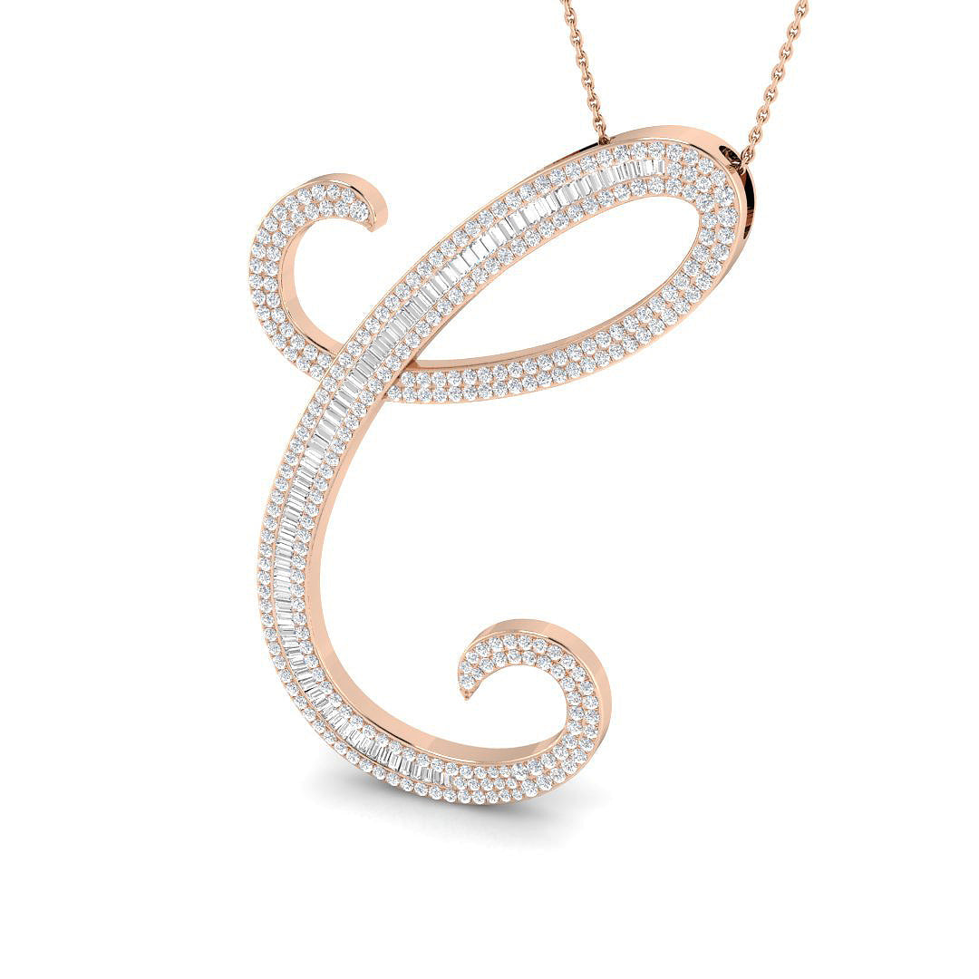 Initials Diamond Ring 1.47ct–2.21ct – SP5948-C – 18k Rose Gold