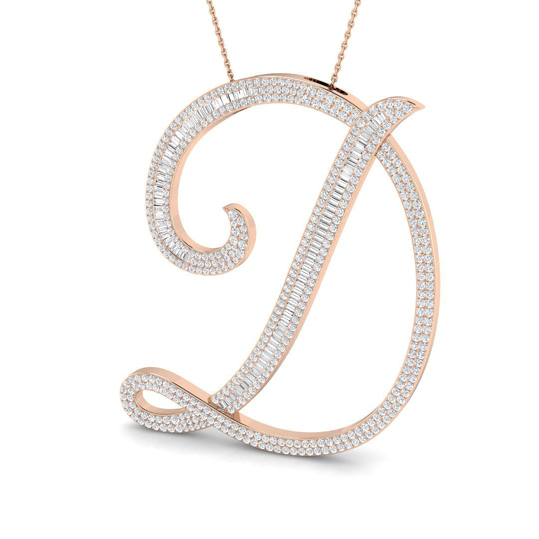 Initials Diamond Ring 1.99ct–2.71ct – SP5948-D – 18k Rose Gold